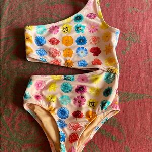 Crewcuts Blue and Yellow One Piece Swimsuit